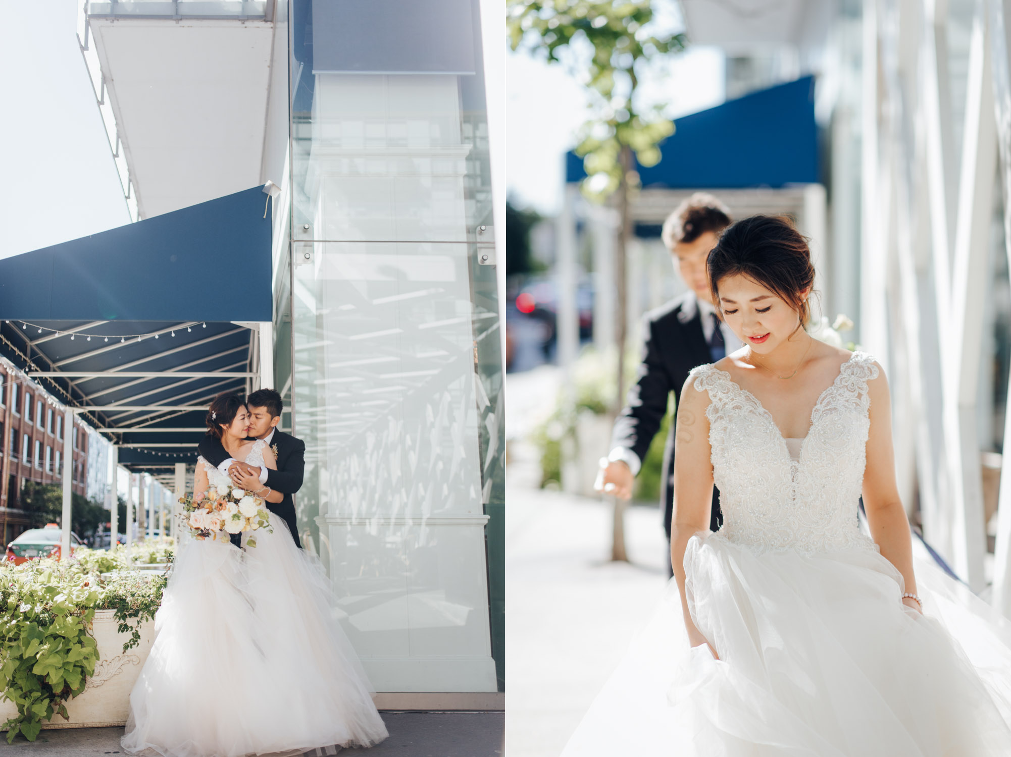 Toronto Colette grand cafe Wedding Bride and Groom Portrait