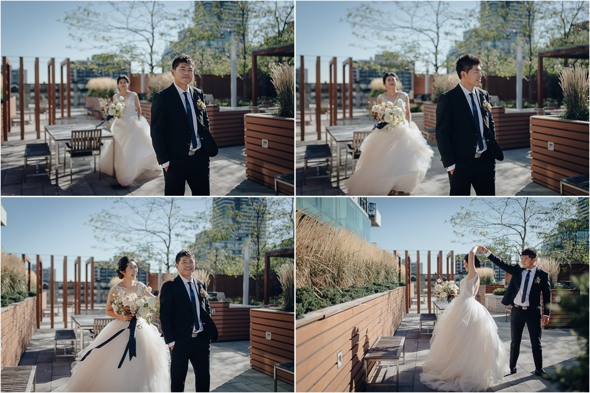 Toronto Colette grand cafe Wedding bride and groom first look