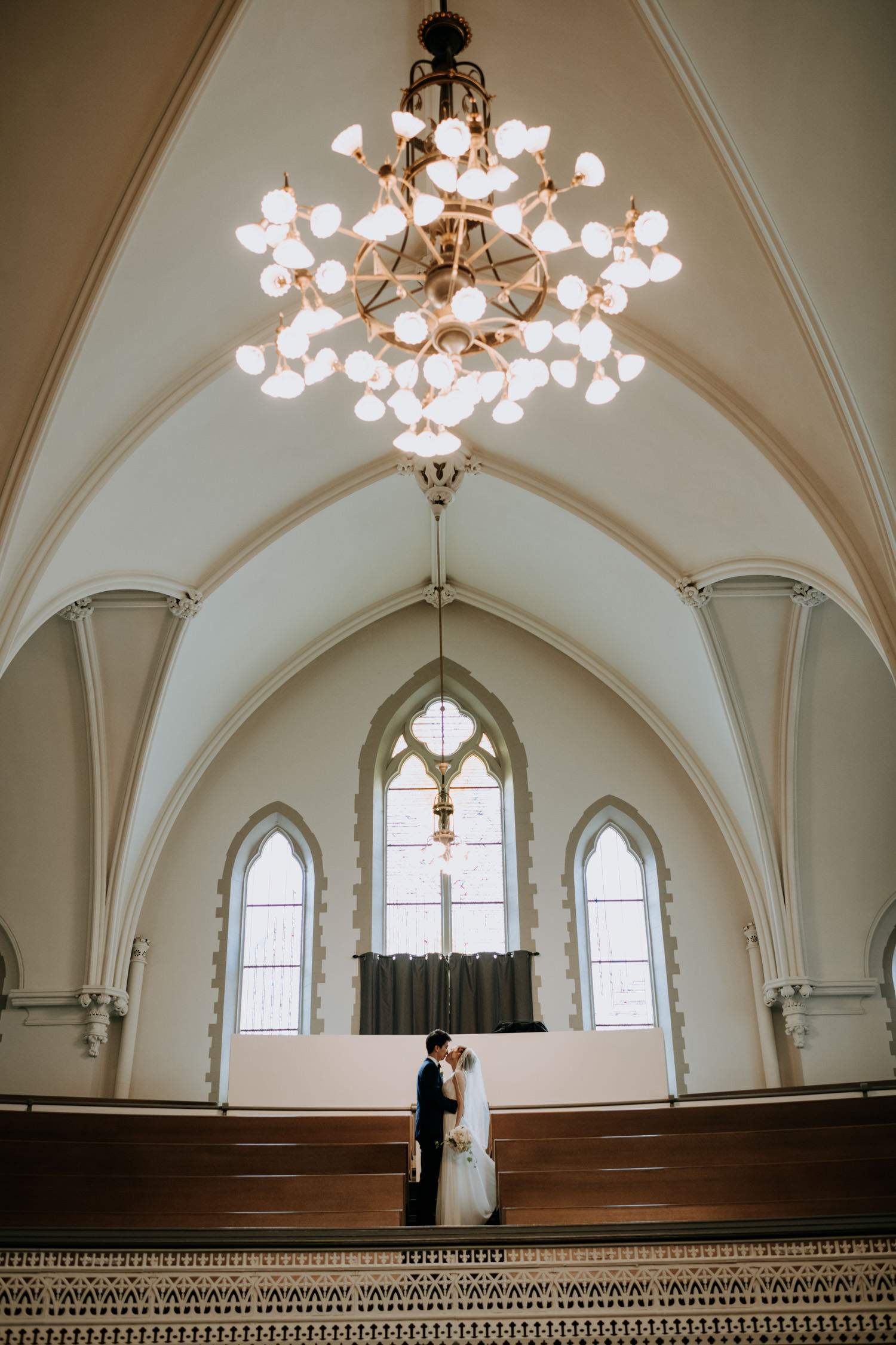 Grace Toronto Church Wedding Portrait at the Balcony