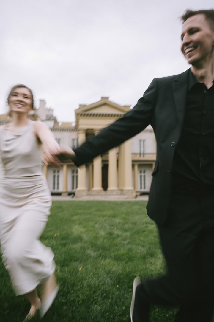 Cinematic engagement portrait, Dundurn Castle, Hamilton