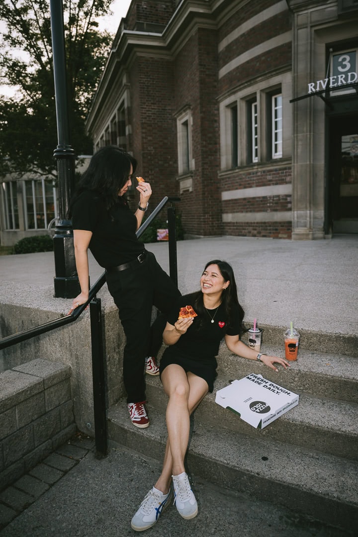 engagement portrait, East Chinatown, Toronto