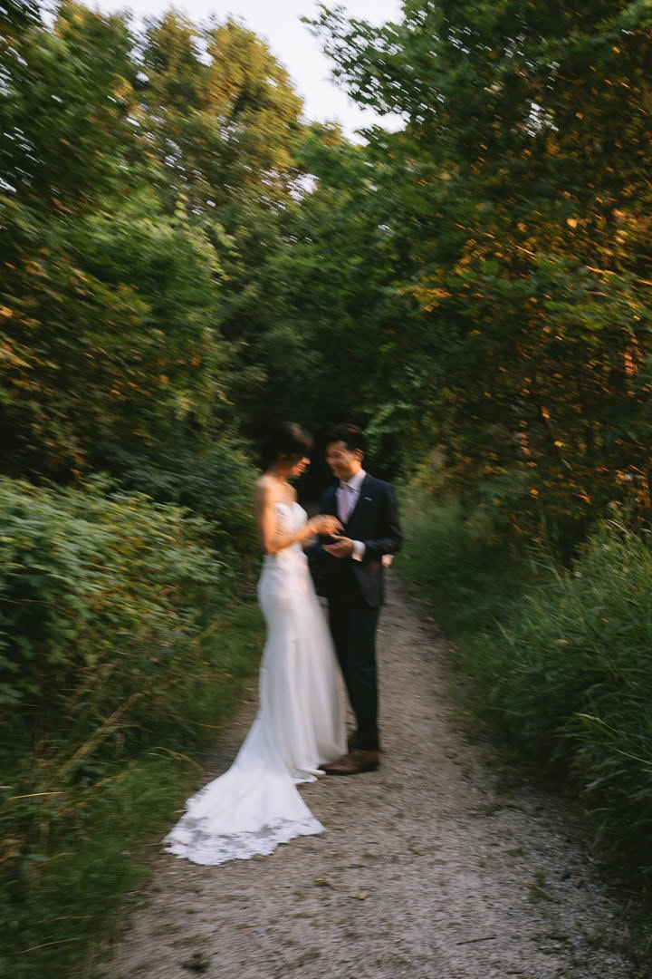 Engagement portrait on the trail, Scotsdale Farm, Ontario