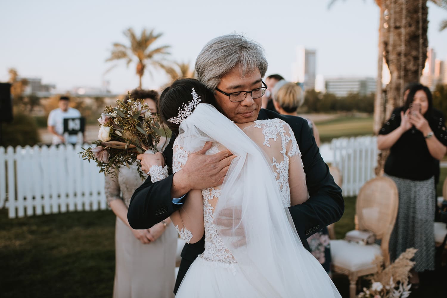 Dubai Outdoor Wedding father of bride