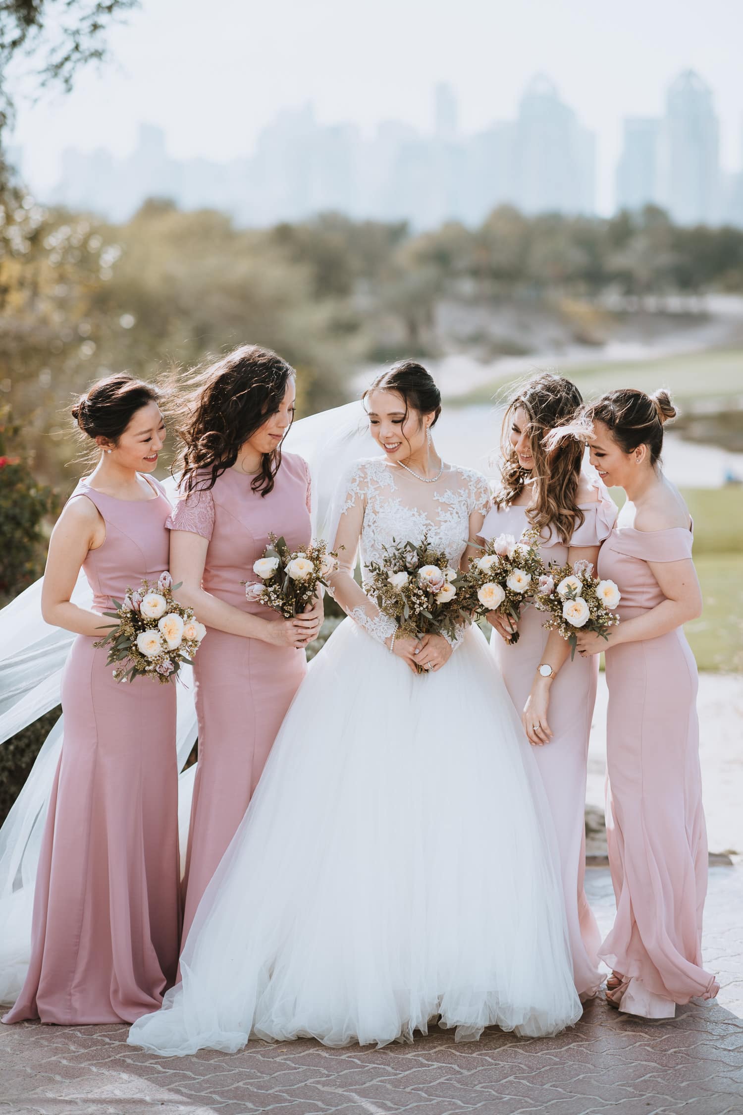 Emirates Golf Club Wedding Bridesmaids Photo