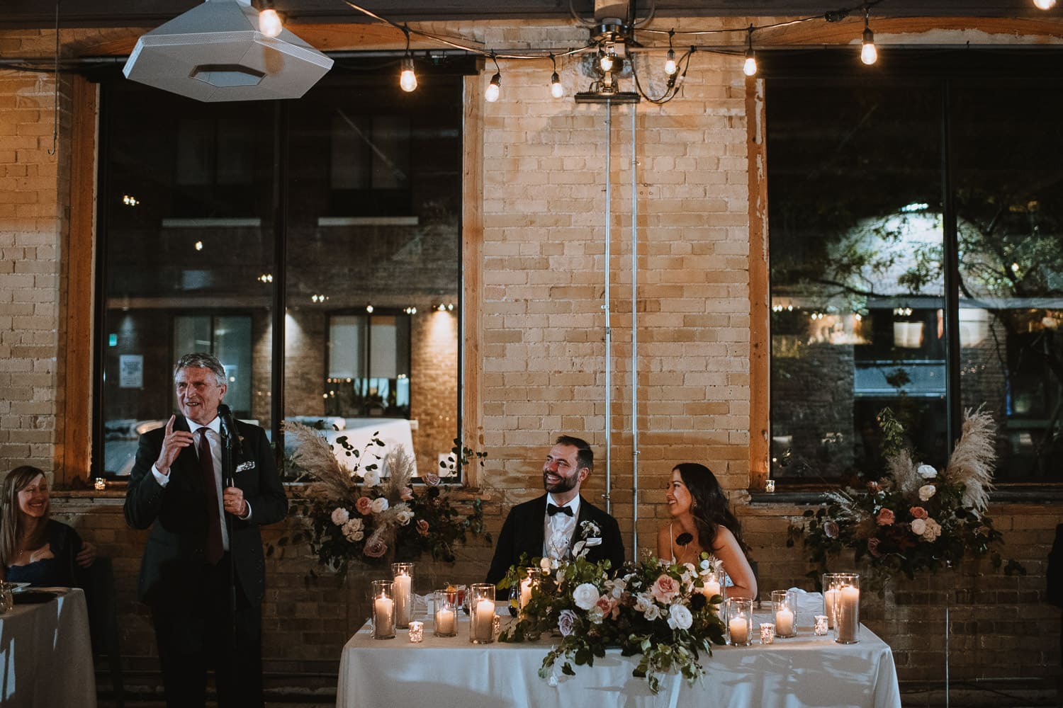 Wedding reception speech at the second floor events