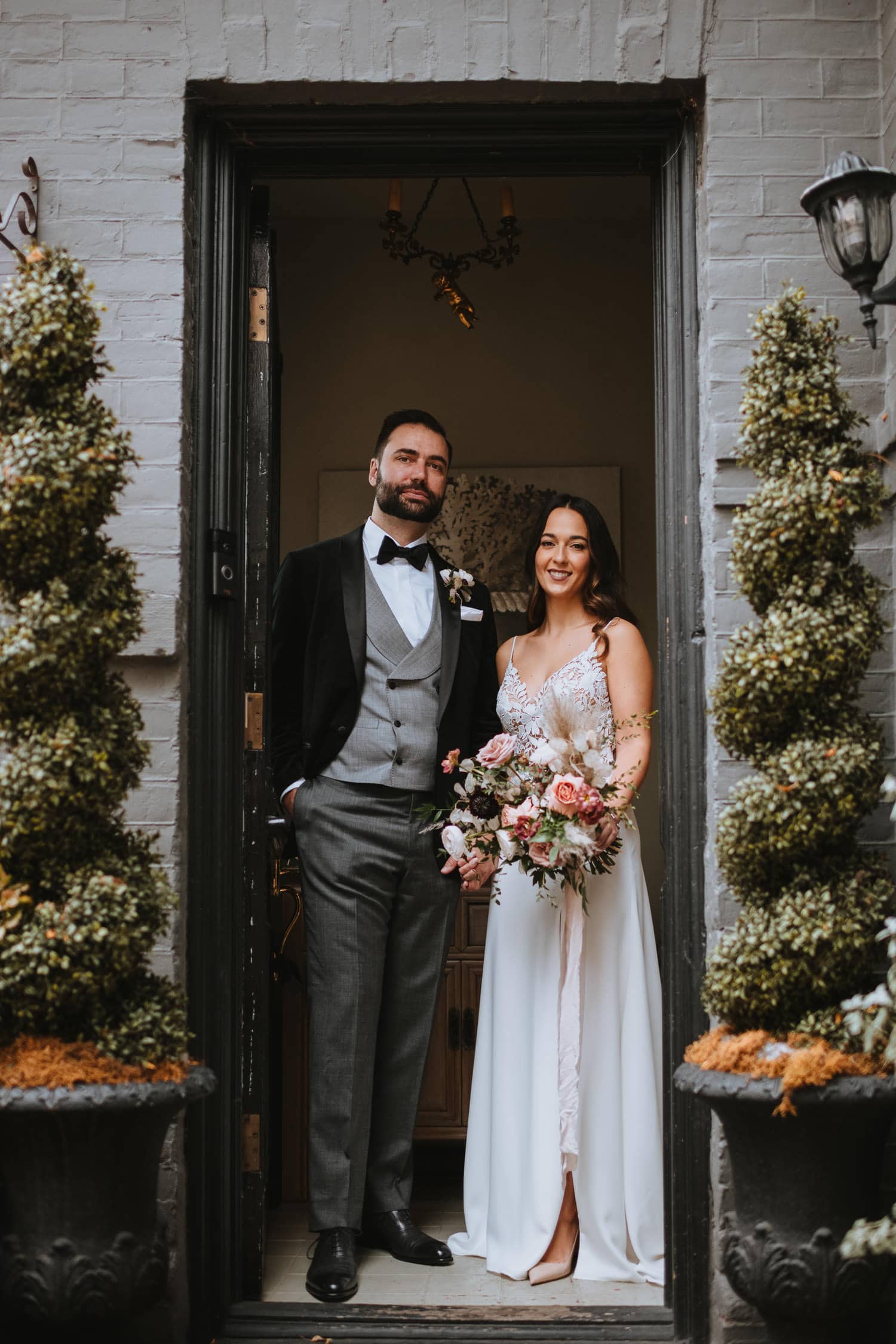 bride and groom portrait