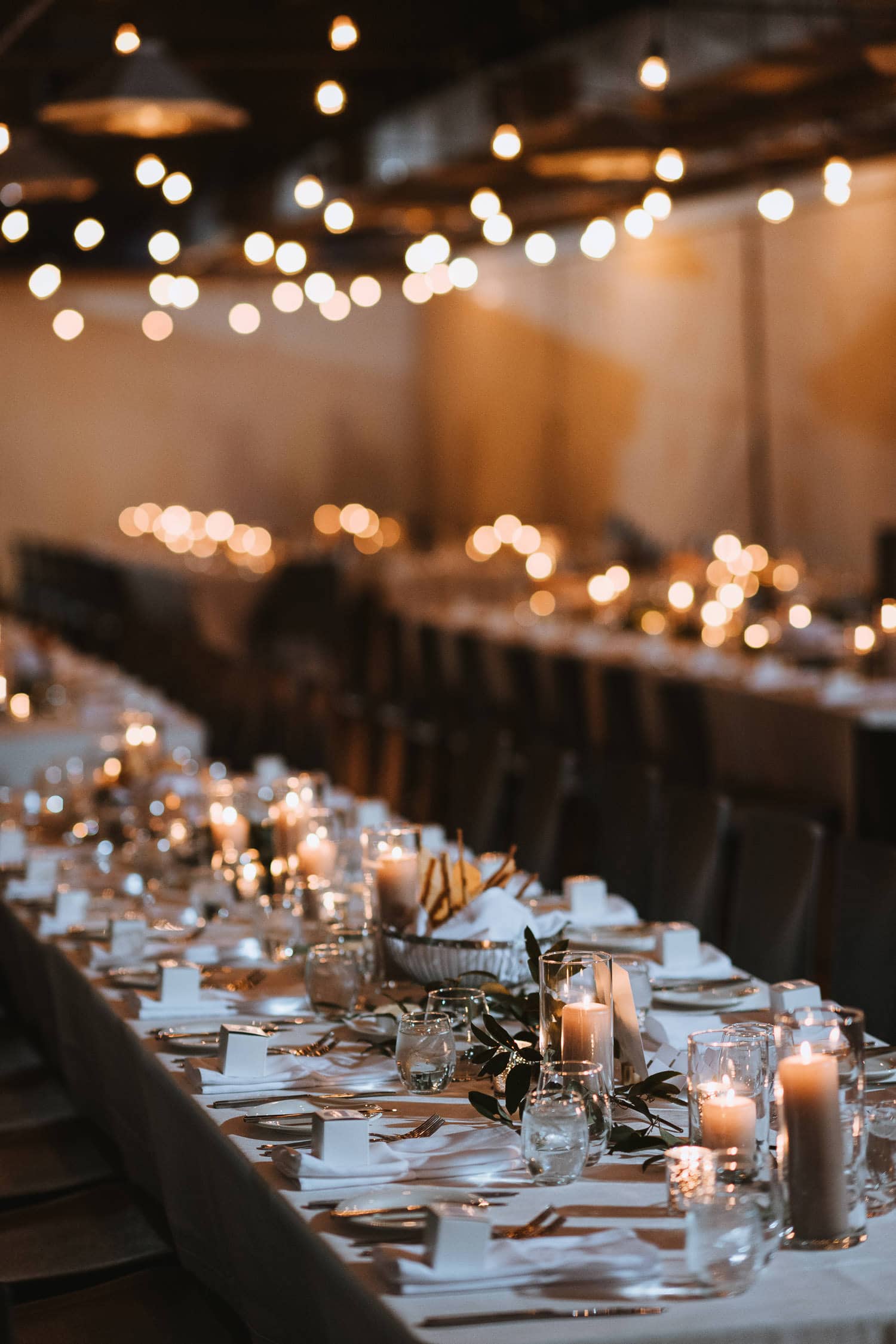 industrial Wedding reception decor
